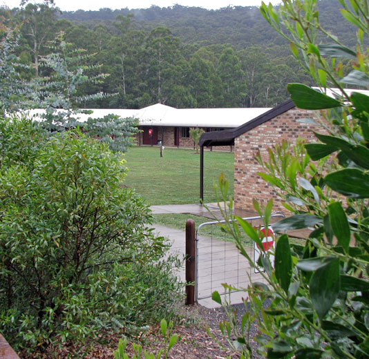 Latrobe Lodges viewed from lower car park