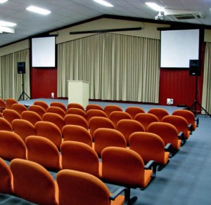 Function Room with orange lecture seating